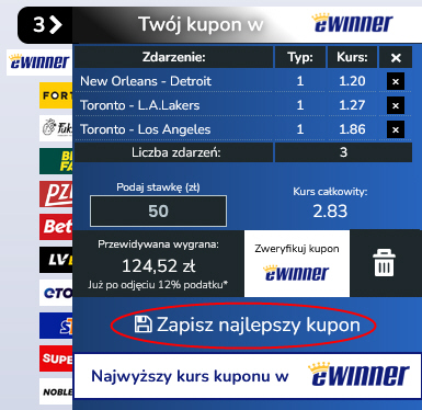 Tworzone w porównywarce kupony możesz zapisywać, dzięki czemu po zalogowaniu będziesz miał dostęp do historii swoich kuponów zapisanie kuponu w porównywarce